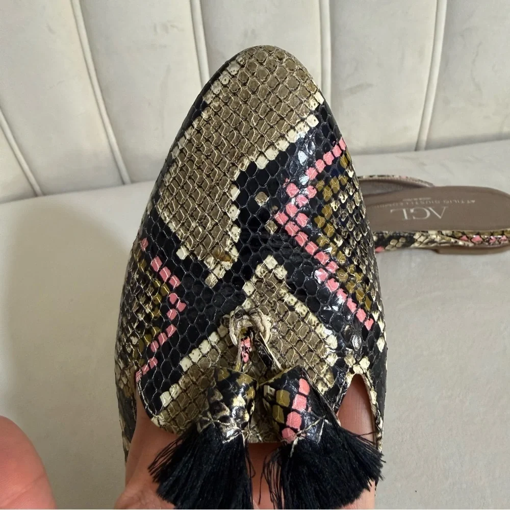 💗 Chic Pink & Brown AGL Mules– Size 37.5 🤎 - Picture 10 of 11